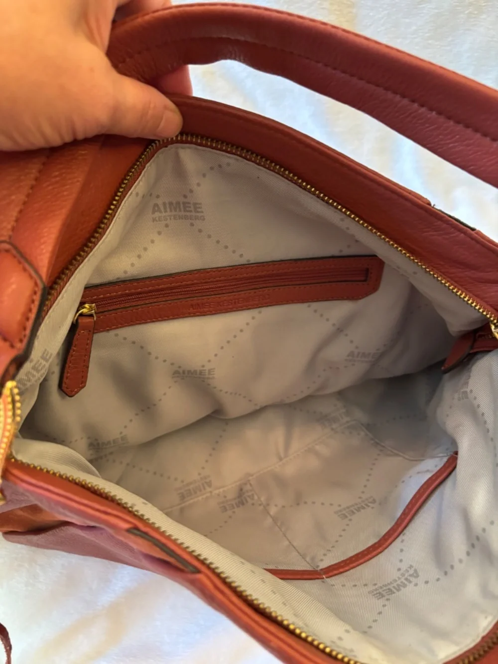 Aimee Kestenberg Leather and suede handbag